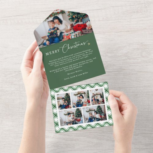 Green Christmas Trifold Card