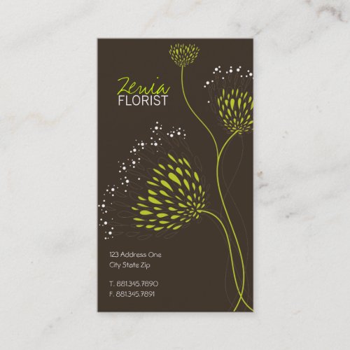 Chrysanthemum Flowers Floral Elegant Chic Business Business Cards