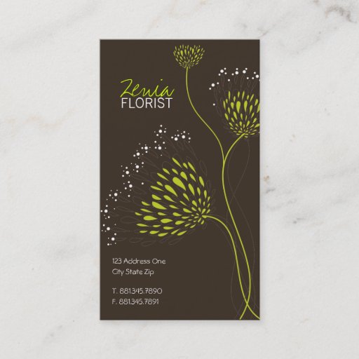 Customizable Chrysanthemum Flowers Floral Elegant Chic Business Business Cards