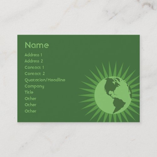 Green - Chubby Business Card