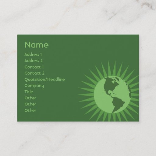 Customizable Green - Chubby Business Card