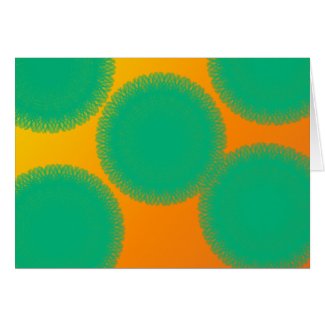 green circle in yellowish orange