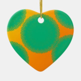 green circle in yellowish orange