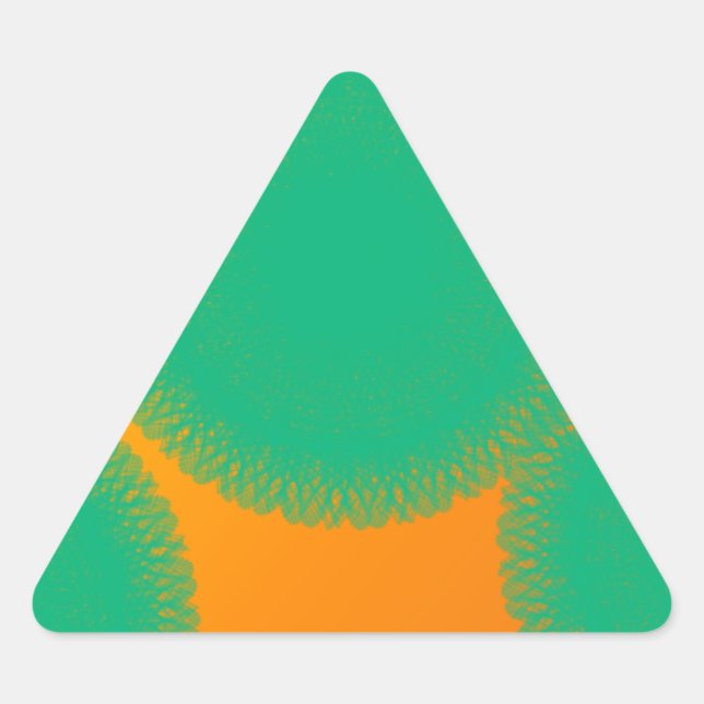 green circle in yellowish orange triangle sticker (Front)