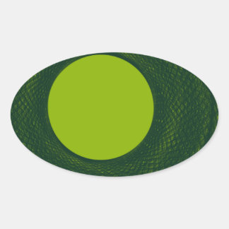 green circle oval sticker