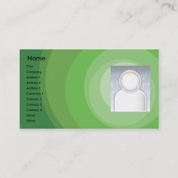Green Circle Shades - Business Business Card by ZazzleProfileCards at Zazzle