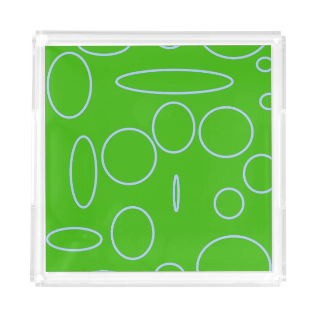 Green Circles Acrylic Tray (Front)