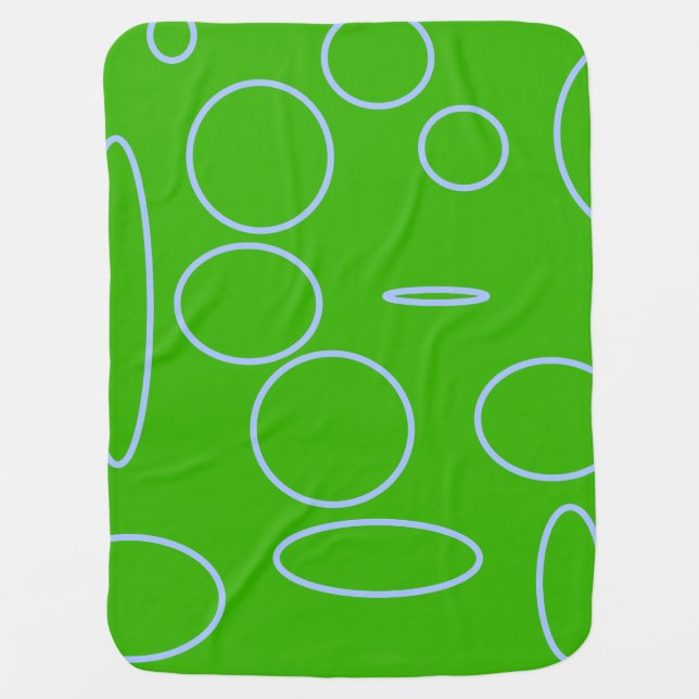 Green Circles Baby Blanket (Front)