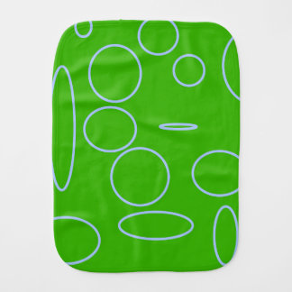 Green Circles Baby Burp Cloth