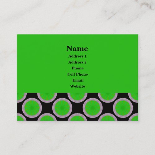 green circles business card template