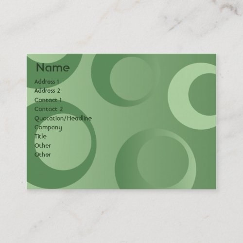 Green Circles - Chubby Business Card Templates