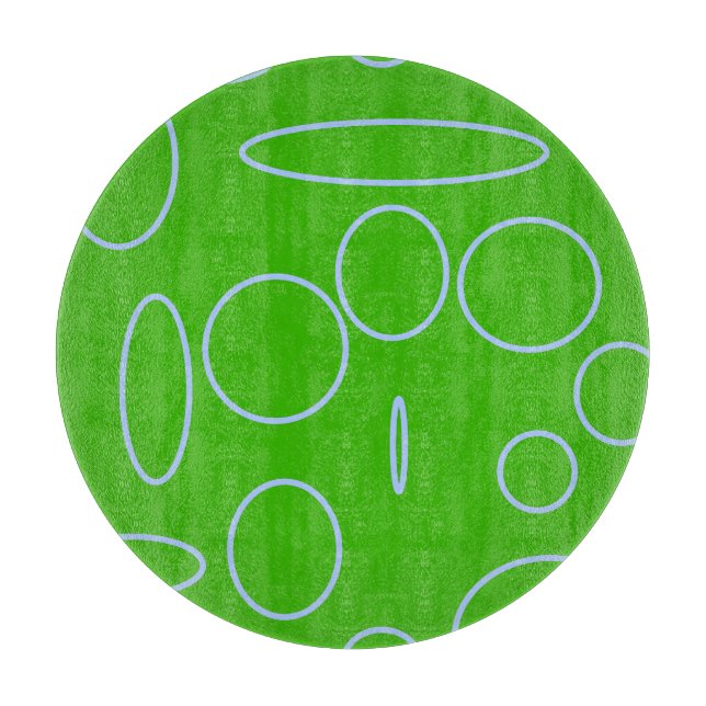 Green Circles Cutting Board (Front)