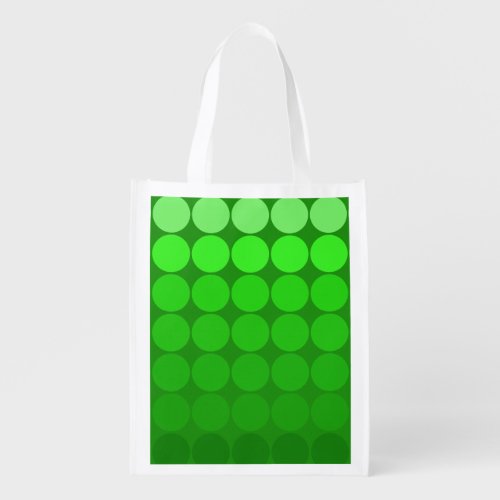 Green Circles mod pop Reusable Grocery Bag