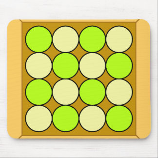 Green Circles Pattern Mouse Pad