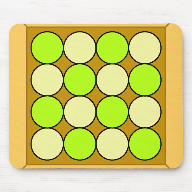 Green Circles Pattern Mouse Pad (Front)