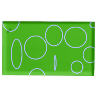 Green Circles Place Card Holder