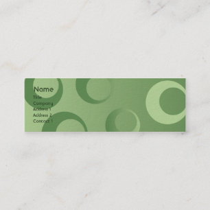 Green Circles - Skinny Mini Business Card