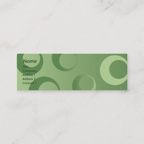 Green Circles - Skinny Business Card