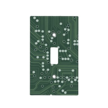 Green Circuit Board Background Pattern Art Light S Light Switch Cover by warrior_woman at Zazzle