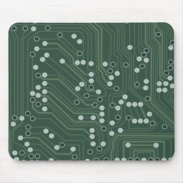 Green Circuit Board Background Pattern Art Mouse Pad (Front)