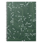 Green Circuit Board Background Pattern Art Notebook at Zazzle