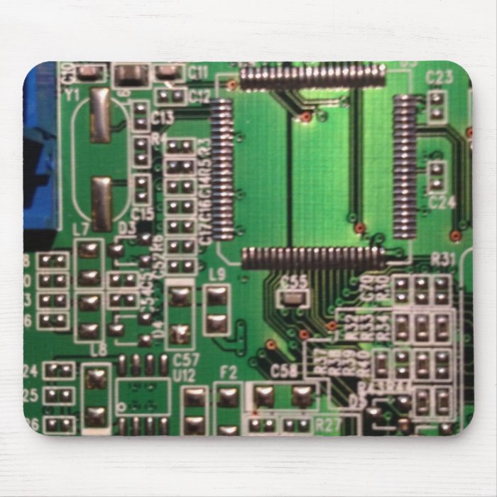 green circuit board design mouse pad