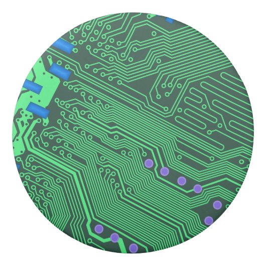 Green Circuit Board Eraser (Back)