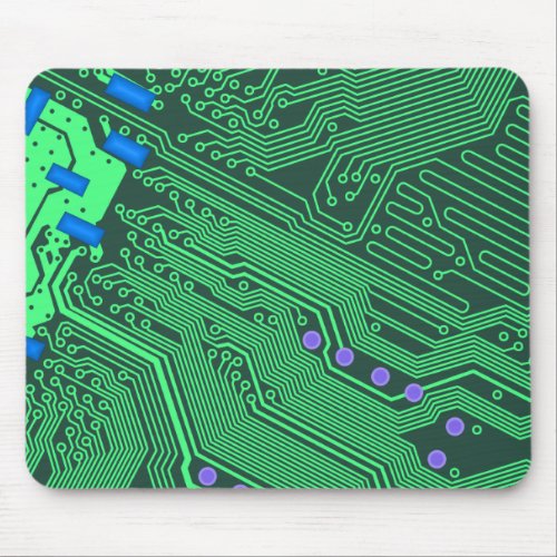 Green Circuit Board Mouse Pad