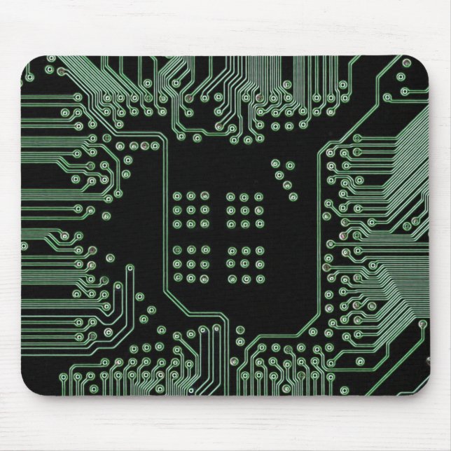 Green Circuit Board Mouse Pad (Front)