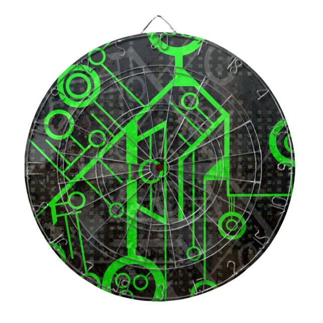 Green Circuit Dart Board (Front)