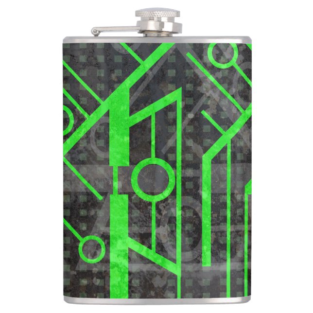 Green Circuit Flask (Front)