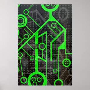 Green Circuit Poster