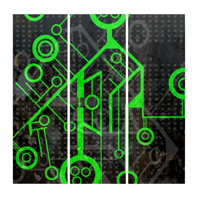 Green Circuit Triptych (Front)