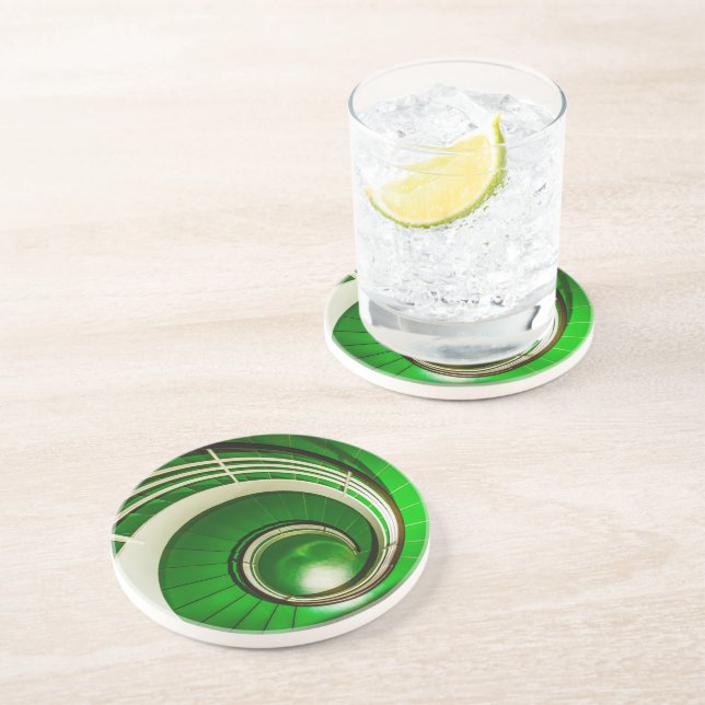 Green Circular Stairway Coaster (Side)