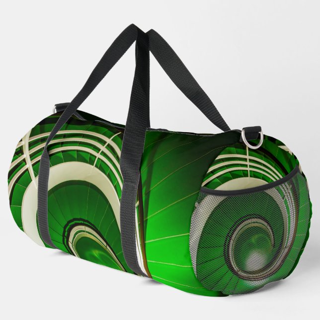 Green Circular Stairway Duffle Bag (Right Corner)