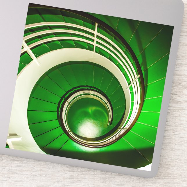 Green Circular Stairway Sticker (Detail)