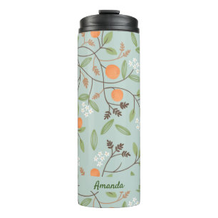 Green Citrus and Orange Blossom Thermal Tumbler