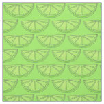 Green Citrus Grove Fruit Lime Slice Wedges Fabric