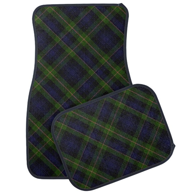 Green Clan Scottish Tartan Plaid checkered Car Floor Mat (Set)