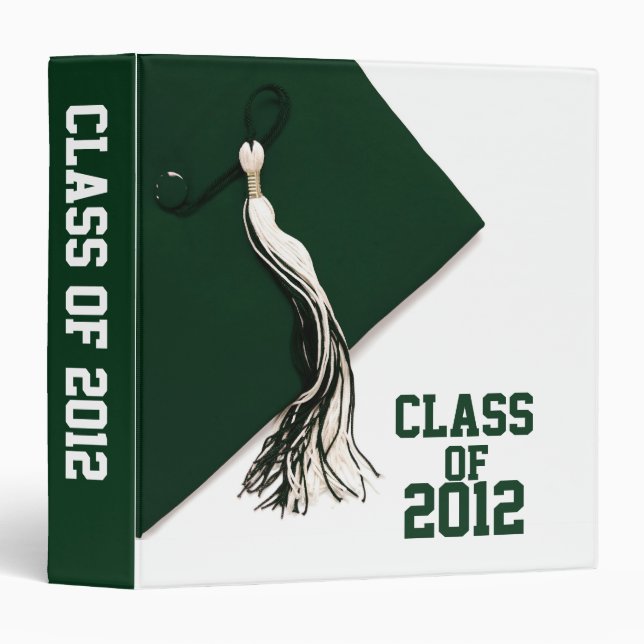 Green Class of 2012 Graduation 1.5" Photo Album Binder (Front/Spine)