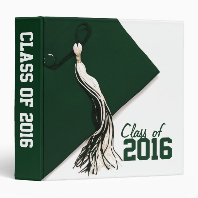 Green Class of 2016 Graduation 1.5" Photo Album Binder (Front/Spine)