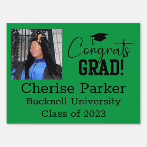 Green Class of 2023 Customizable Yard Sign