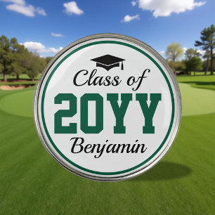 Green Class of 2025 Personalized Graduation Golf Ball Marker