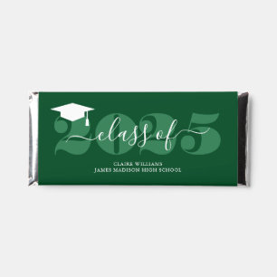 Green "Class of 2025" Personalized Graduation Her Hershey Bar Favors