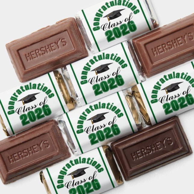 Green Class of 2026 Graduation Party Hershey's Miniatures (Assorted)