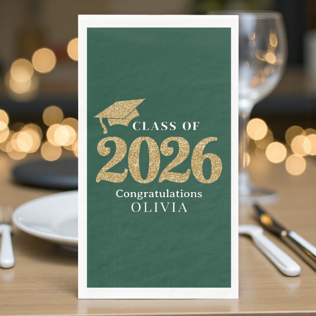 Green Class Of 2026 Paper Guest Towels (Creator Uploaded)