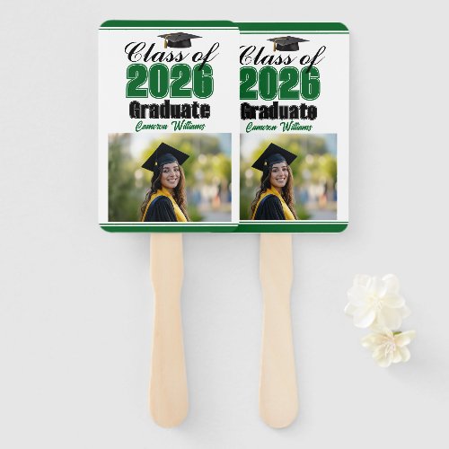 Green Class of 2026 Photo Custom Graduation Photo