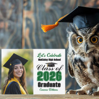 Green Class of 2026 Photo Graduation Party