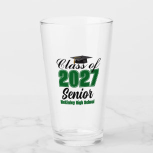 Green Class of 2027 Senior Custom High School Glass