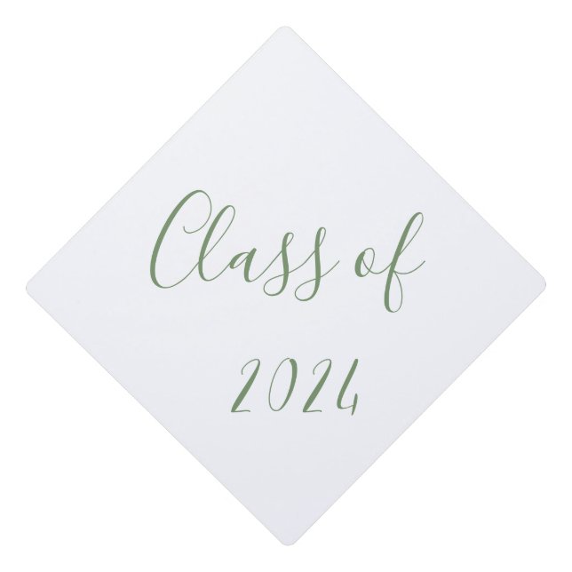 Green Classic Graduation Cap Topper (Front)